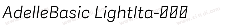 AdelleBasic LightIta字体转换